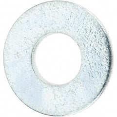 Value Collection - #10 Screw, Steel SAE Flat Washer - 7/32" ID x 1/2" OD, 3/64" Thick, Zinc-Plated Finish - Makers Industrial Supply