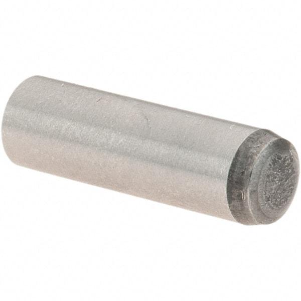 Value Collection - 6mm Diam x 20mm Pin Length Grade 8 Alloy Steel Precision Dowel Pin - Bright Finish, 1 Rounded End - Makers Industrial Supply