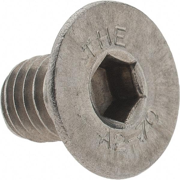 Value Collection - M8x1.25 Metric Coarse Hex Socket Drive, 90° Flat Screw - Grade 18-8 & Austenitic A2 Stainless Steel, Fully Threaded, 12mm OAL - Makers Industrial Supply