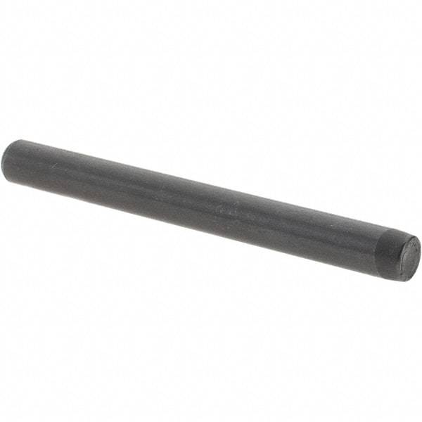 Value Collection - 1/4" Diam x 2-1/2" Pin Length Grade 8 Alloy Steel Standard Dowel Pin - Bright Finish, C 47-58 & C 60 (Surface) Hardness, 14,720 Lb (Double Shear), 7,360 Lb (Single Shear) Breaking Strength, 1 Beveled & 1 Rounded End - Makers Industrial Supply