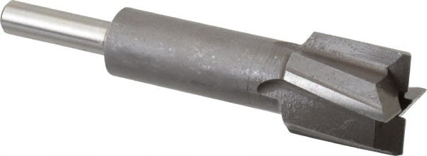 Made in USA - 23/32" Diam, 1/4" Shank, Diam, 4 Flutes, Straight Shank, Interchangeable Pilot Counterbore - Makers Industrial Supply