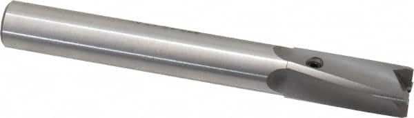 Made in USA - 17/32" Diam, 1/2" Shank, Diam, 4 Flutes, Straight Shank, Interchangeable Pilot Counterbore - Makers Industrial Supply