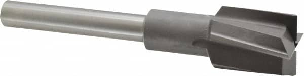 Made in USA - 1-1/8" Diam, 1/2" Shank, Diam, 4 Flutes, Straight Shank, Interchangeable Pilot Counterbore - Makers Industrial Supply