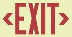 NMC - Exit, Metal Exit Sign - 13" Wide x 7-1/2" High, Glow-in-the-Dark - Makers Industrial Supply