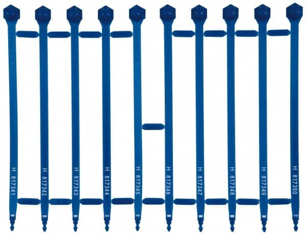 Pryor - 8.27 Inch Long, 8.5 Kg Breaking Strength, Bulldog Indicative Seal - 7 Inch Operating Length, Blue Polypropylene - Makers Industrial Supply