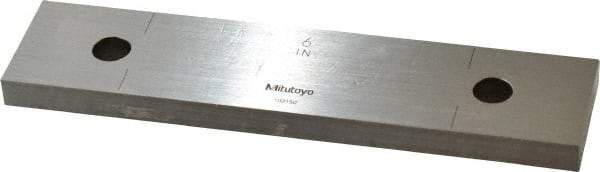 Mitutoyo - 6" Rectangular Steel Gage Block - Accuracy Grade 0, Includes Certificate of Inspection - Makers Industrial Supply