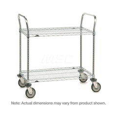 Metro - Carts; Type: Utility ; Load Capacity (Lb.): 900.000 ; Number of Shelves: 2 ; Width (Inch): 24 ; Length (Inch): 36 ; Height (Inch): 39 - Exact Industrial Supply