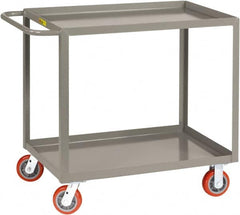 Little Giant - 2,000 Lb Capacity, 24" Wide x 42" Long x 36" High Shelf Cart - 2 Shelf, Steel, 2 Rigid/2 Swivel Casters - Makers Industrial Supply