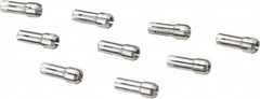 Parlec - 9 Piece, 1/8" to 1/4" Capacity, Double Angle Collet Set - Series DA300 - Exact Industrial Supply