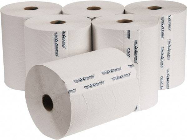 PRO-SOURCE - Hard Roll of 1 Ply White Paper Towels - 10" Wide, 800' Roll Length - Makers Industrial Supply