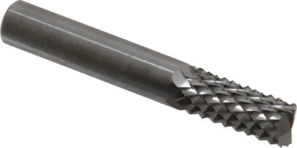 Accupro - 3/8" Diam, 1" LOC, Plain End, Solid Carbide Diamond Pattern Router Bit - Right Hand Cut, 2-1/2" OAL, 3/8" Shank Diam, Use on Fiberglass - Makers Industrial Supply