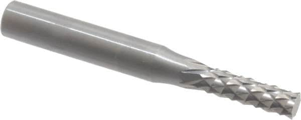 Accupro - 3/16" Diam, 5/8" LOC, Plain End, Solid Carbide Diamond Pattern Router Bit - Right Hand Cut, 2" OAL, 1/4" Shank Diam, Use on Fiberglass - Makers Industrial Supply