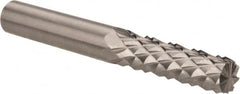 Accupro - 1/4" Diam, 3/4" LOC, Burr End, Solid Carbide Diamond Pattern Router Bit - Right Hand Cut, 2" OAL, 1/4" Shank Diam, Use on Fiberglass - Makers Industrial Supply