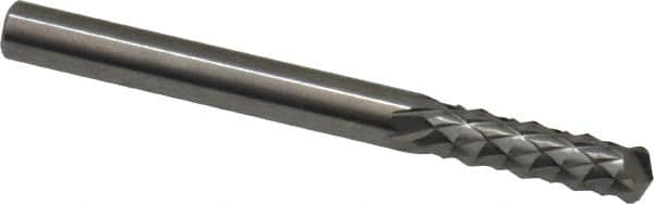 Accupro - 3/16" Diam, 5/8" LOC, Drill Point End, Solid Carbide Diamond Pattern Router Bit - Right Hand Cut, 2" OAL, 3/16" Shank Diam, Use on Fiberglass - Makers Industrial Supply