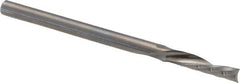 Accupro - 1/8" Cutting Diam x 1/2" Length of Cut, 1 Flute, Downcut Spiral Router Bit - Uncoated, Right Hand Cut, Solid Carbide, 2" OAL x 1/8" Shank Diam, Single Edge, 21° Helix Angle - Makers Industrial Supply