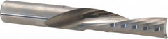 Accupro - 1/2" Cutting Diam x 1-5/8" Length of Cut, 1 Flute, Downcut Spiral Router Bit - Uncoated, Right Hand Cut, Solid Carbide, 3-1/2" OAL x 1/2" Shank Diam, Single Edge, 21° Helix Angle - Makers Industrial Supply