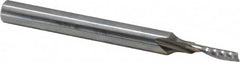 Accupro - 3mm Cutting Diam x 12mm Length of Cut, 1 Flute, Upcut Spiral Router Bit - Uncoated, Right Hand Cut, Solid Carbide, 64mm OAL x 6mm Shank Diam, Single Edge, 21° Helix Angle - Makers Industrial Supply