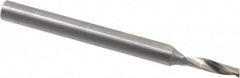 Accupro - 5mm Cutting Diam x 20mm Length of Cut, 1 Flute, Upcut Spiral Router Bit - Uncoated, Right Hand Cut, Solid Carbide, 95mm OAL x 8mm Shank Diam, Single Edge, 21° Helix Angle - Makers Industrial Supply