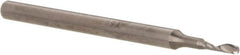 Accupro - 1/8" Cutting Diam x 1/4" Length of Cut, 1 Flute, Upcut Spiral Router Bit - Uncoated, Right Hand Cut, Solid Carbide, 2" OAL x 1/8" Shank Diam, Single Edge, 21° Helix Angle - Makers Industrial Supply