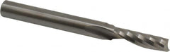 Accupro - 7/32" Cutting Diam x 3/4" Length of Cut, 1 Flute, Upcut Spiral Router Bit - Uncoated, Right Hand Cut, Solid Carbide, 2-1/2" OAL x 1/4" Shank Diam, Single Edge, 21° Helix Angle - Makers Industrial Supply