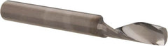 Accupro - 1/4" Cutting Diam x 3/4" Length of Cut, 1 Flute, Upcut Spiral Router Bit - Uncoated, Right Hand Cut, Solid Carbide, 2-1/2" OAL x 1/4" Shank Diam, Single Edge, 21° Helix Angle - Makers Industrial Supply