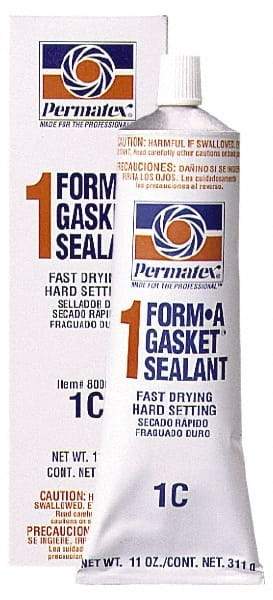 Permatex - 11 oz Tube Brown Rosin Gasket Sealant - -65 to 400°F Operating Temp, 24 hr Full Cure Time - Makers Industrial Supply