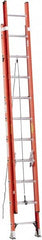 Werner - 20' High, Type IA Rating, Fiberglass Extension Ladder - 300 Lb Capacity, 17' Working Length, 18" Wide - Makers Industrial Supply