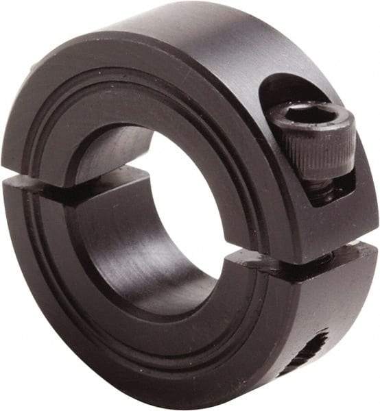 Climax Metal Products - 19mm Bore, Steel, Two Piece Clamp Collar - 1-5/8" Outside Diam - Makers Industrial Supply