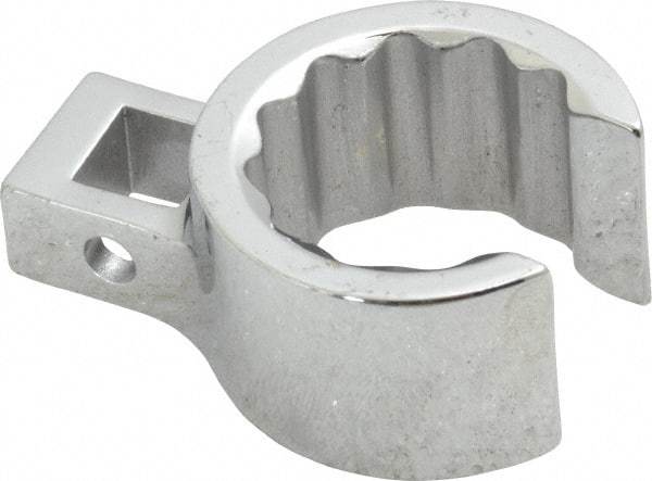 Proto - 15/16" 12 Point 3/8" Drive Chrome Flare Nut Crowfoot Wrench - 1-3/8" Head Diam x 3/4" Head Thickness, 1-1/2" OAL - Makers Industrial Supply