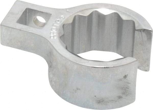 Proto - 1" 12 Point 3/8" Drive Chrome Flare Nut Crowfoot Wrench - 1-29/64" Head Diam x 25/32" Head Thickness, 1" OAL - Makers Industrial Supply