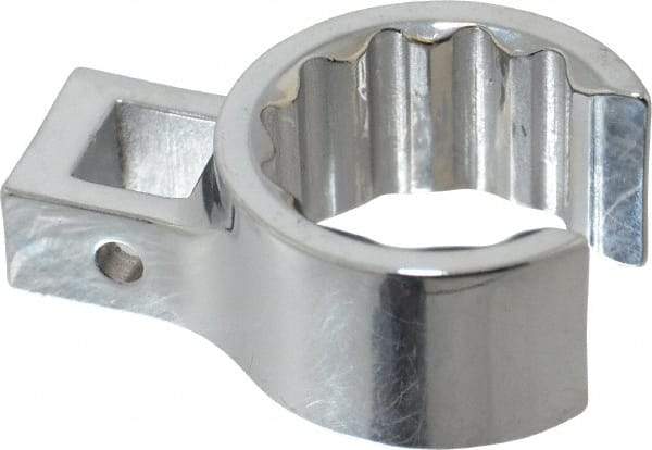 Proto - 1-3/16" 12 Point 1/2" Drive Full Polish Chrome Flare Nut Crowfoot Wrench - 1-11/16" Head Diam x 7/8" Head Thickness, 2.38" OAL - Makers Industrial Supply