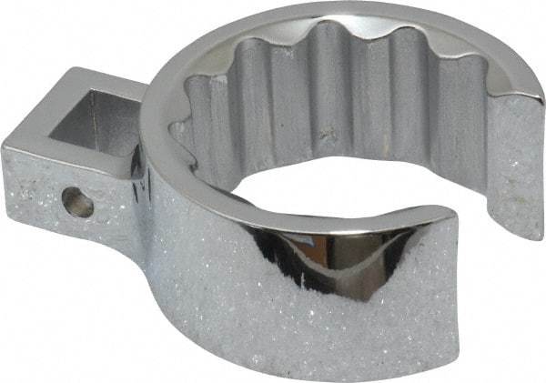 Proto - 1-9/16" 12 Point 1/2" Drive Full Polish Chrome Flare Nut Crowfoot Wrench - 2-5/32" Head Diam x 15/16" Head Thickness, 2.88" OAL - Makers Industrial Supply