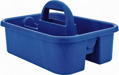 Quantum Storage - Tool Box Polypropylene Tool Caddy - 18-1/4" Wide x 13-3/8" Deep x 9-1/8" High, Blue, For Home, Shop, Garden - Makers Industrial Supply