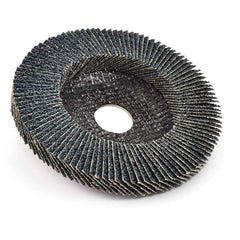 Superior Abrasives - Flap Discs; Abrasive Type: Coated ; Flap Disc Type: Type 27 ; Disc Diameter (Inch): 4-1/2 ; Abrasive Material: Zirconia Alumina ; Grit: 60 ; Attaching System: Arbor - Exact Industrial Supply