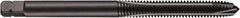 DORMER - 1-12 UNF, 3 Flute, Oxide Finish, Powdered Metal Spiral Point Tap - Plug Chamfer, Right Hand Thread, 5-1/8" OAL, 1.3976" Thread Length, 0.8" Shank Diam, 3B Class of Fit, Series E036 - Exact Industrial Supply