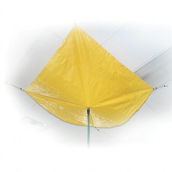 UltraTech - 20" Diam, Square Roof Leak Diverter - 5' Long x 5' Wide x 10 mil Thick, Yellow - Makers Industrial Supply