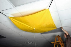 UltraTech - 40" Diam, Square Roof Leak Diverter - 10' Long x 10' Wide x 10 mil Thick, Yellow - Makers Industrial Supply