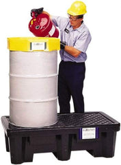 UltraTech - 66 Gal Sump, 1,500 Lb Capacity, 2 Drum, Polyethylene Spill Deck or Pallet - 53" Long x 29" Wide x 16-1/2" High, Inline Drum Configuration - Makers Industrial Supply