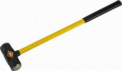 NUPLA - 8 Lb Head, 32" Long Sledge Hammer - Steel Head, 6-3/8" Long Head, Fiberglass Handle - Makers Industrial Supply