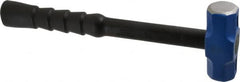 NUPLA - 2 Lb Head, 14" Long Soft Steel Safety Sledge Hammer - Steel Head, 1-1/4" Face Diam, 3" Long Head, Fiberglass Handle - Makers Industrial Supply