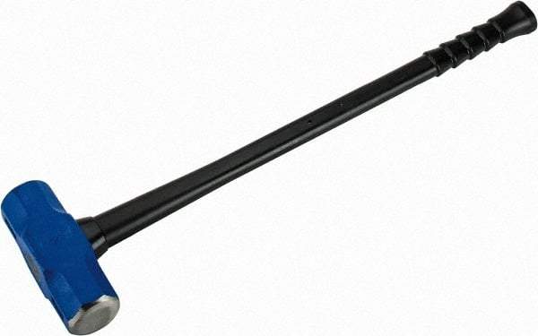 NUPLA - 16 Lb Head, 32" Long Soft Steel Safety Sledge Hammer - Steel Head, 2-5/8" Face Diam, 8-1/4" Long Head, Fiberglass Handle - Makers Industrial Supply