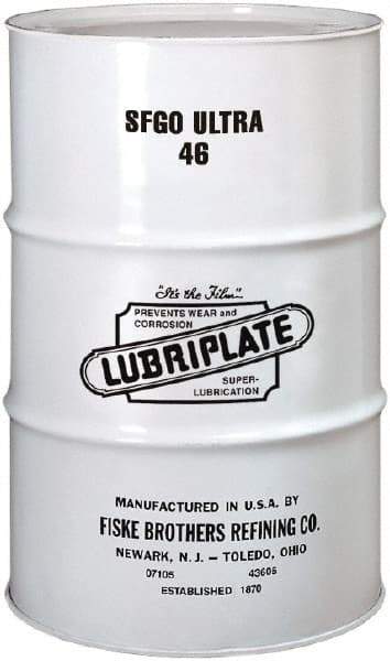 Lubriplate - 55 Gal Drum, ISO 46, SAE 20, Air Compressor Oil - 5°F to 380°, 220 Viscosity (SUS) at 100°F, 52 Viscosity (SUS) at 210°F - Makers Industrial Supply