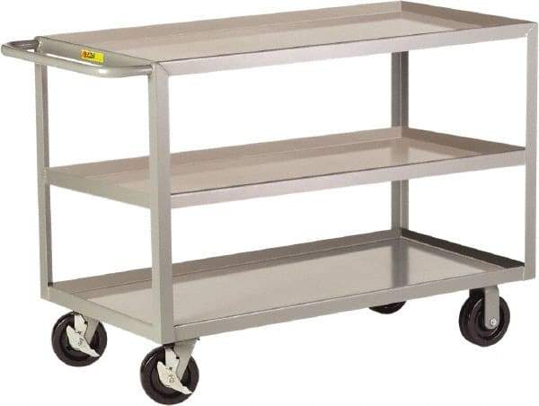 Little Giant - 3,600 Lb Capacity, 24" Wide x 41-1/2" Long x 36" High Shelf Cart - 3 Shelf, Steel - Makers Industrial Supply