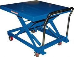 Vestil - 500 Lb Capacity Manual Scissor Elevating Cart - 14" to 34" Lift Height, 42" Platform Length x 42" Platform Width - Makers Industrial Supply