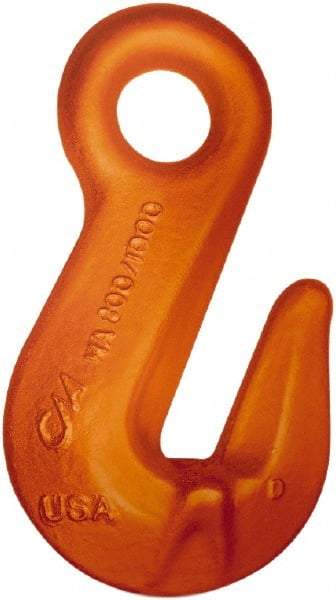 CM - Chain Grade 100, 22,600 Lbs. Load Limit Eye Cradle Grab Hook - 3/4 Inch Hook Throat, 5.06 Inch Reach, 1-1/4 Inch Eye Inside Diameter, 5/8 Inch Chain Diameter, 7.61 Inch Overall Length, 3/4 Inch Eye Thickness - Makers Industrial Supply