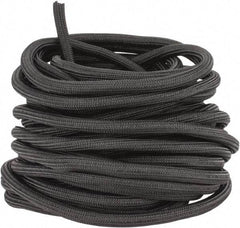 Techflex - Black Braided Cable Sleeve - 75' Coil Length, -103 to 257°F - Makers Industrial Supply