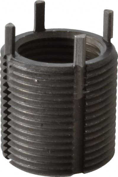 Recoil - M18x1.50 Internal, M24x1.50 External, 24mm Insert Length, Heavy Duty Keylocking Thread Inserts - Carbon Steel, Zinc Phosphate Finish, Grade C1215 - Makers Industrial Supply