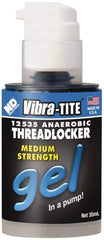 Vibra-Tite - 35 mL Bottle, Blue, Medium Strength Gel Threadlocker - Series 125, 24 hr Full Cure Time, Hand Tool Removal - Makers Industrial Supply