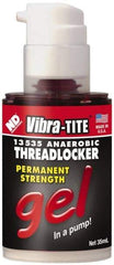 Vibra-Tite - 35 mL Bottle, Red, High Strength Gel Threadlocker - Series 135, 24 hr Full Cure Time, Hand Tool, Heat Removal - Makers Industrial Supply