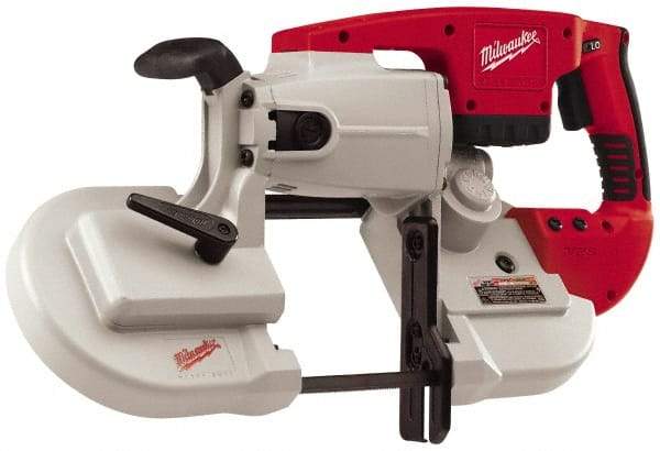 Milwaukee Tool - 28 Volt, 44-7/8" Blade, 350 SFPM Cordless Portable Bandsaw - 5" (Round) & 5 x 5" (Rectangle) Cutting Capacity, Lithium-Ion Battery Not Included - Makers Industrial Supply